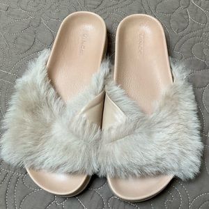 Vince Fur Slides
